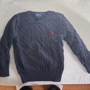 Polo by Ralph Lauren Dark Blue Cable Knit Sweater